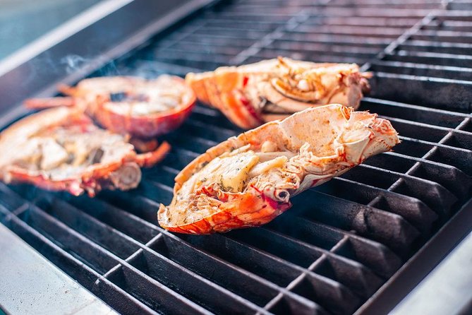 Antigua Seafood Lunch Cruise From St. John's - Grilled seafood on the back of the boat