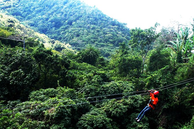 Antigua Zipline Canopy Adventure from St John’s - Harnesses, helmets, and the first test