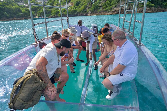 Reef Explorers Transparent Boat and Beach Tour - Hawksbill Rock brings the first coastal view