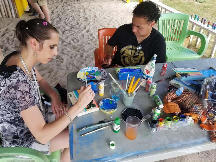 Sip & Paint with lunch on exciting Ffryes Tiki beach Bar - How the $65 price works out